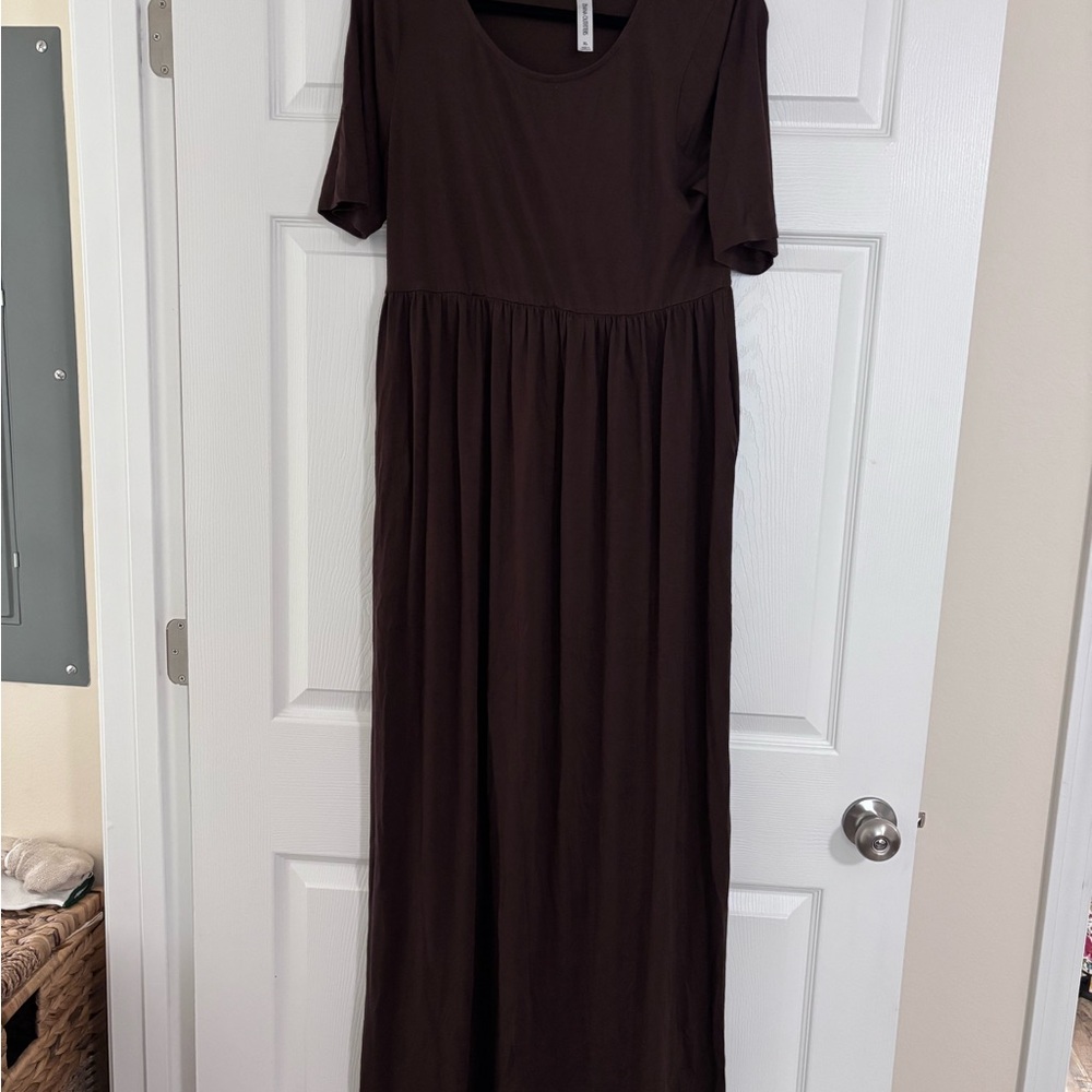 Zenana Outfitters Dark Brown Maxi Dress